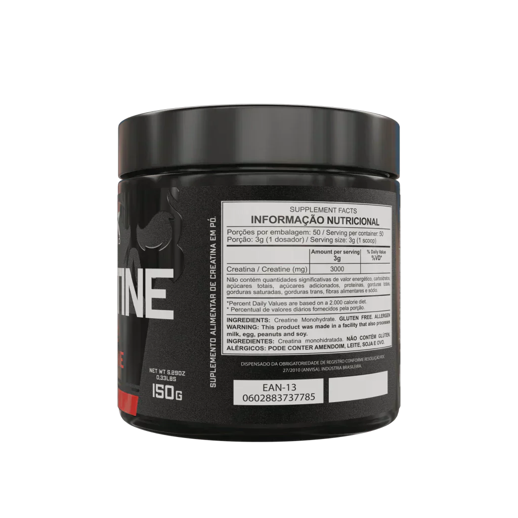 Creatina Pura 150g + Coqueteleira Preta 700ml Dark Lab